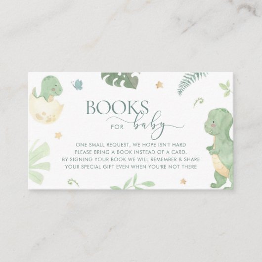 ベビーDino Hatchingがブックカードを持ち込む エンクロージャーカード (正面)