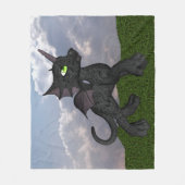 ベビーDragicorn (ドラゴンのユニコーン) フリースブランケット (正面)