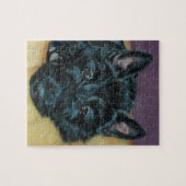 「ベビーEm」の-スコッチテリアの子犬 ジグソーパズル (横)