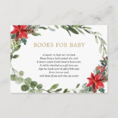 ベビーencのためのクリスマスフローラ赤い緑の金ゴールド本 エンクロージャーカード (正面)