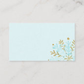 ベビーEnclo用の小さなスノーフレークの赤ちゃんシャワーの本 エンクロージャーカード (裏面)