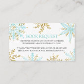 ベビーEnclo用の小さなスノーフレークの赤ちゃんシャワーの本 エンクロージャーカード (正面)