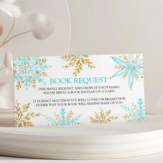 ベビーEnclo用の小さなスノーフレークの赤ちゃんシャワーの本 エンクロージャーカード