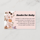 ベビーGroovyハロウィーン幽霊ベビーシャワー用の本 エンクロージャーカード (正面)