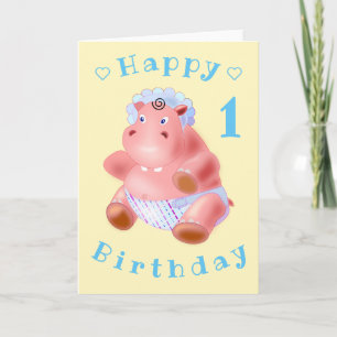 ベビーHippoおもしろい誕生日カード – カスタマイズ カード