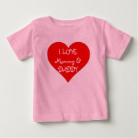ベビーI love Mommy & Daddy Romper