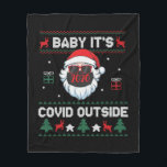 ベビーIt_s Covid Outside Santa おもしろい Christmas フリースブランケット<br><div class="desc">ベビーIt_s Covid Outside Santa おもしろい Christmas</div>