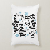 ベビーitsコールドアウタータイポグラフィウィンターホリデイ アクセントクッション (正面(垂直))