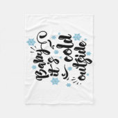 ベビーitsコールドアウタータイポグラフィウィンターホリデイ フリースブランケット (正面)