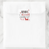 ベビーitsコールドアウトサイドタイポグラフィフェスティバルホリデイ スクエアシール (バッグ)