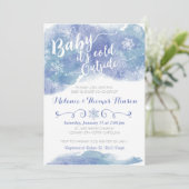 ベビーIt's Cold Out Snow Baby Shawer招待状 招待状 (スタンド正面)