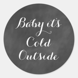 ベビーIt's Cold Outsideステッカー ラウンドシール