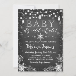 ベビーIt's Cold Outsideベビーシャワー招待状 招待状