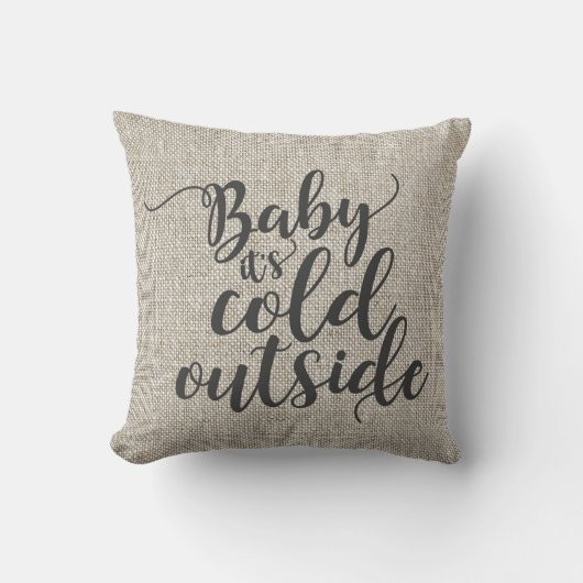 ベビーIt's Cold Outside装飾用クッション クッション (正面)