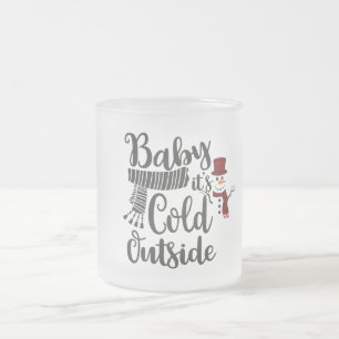 ベビーIts Cold Outside雪だるまFrosted Mug フロストグラスマグカップ