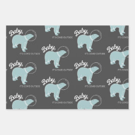 ベビーIt's Covid Outside Animal Wrapping紙セット ラッピングペーパーシート