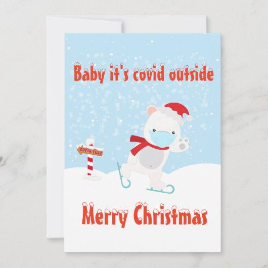 ベビーIt's Covid Outside Polar Bear 2020 シーズンカード (正面)