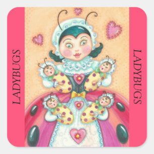 ベビーLADYBUGステッカーシート スクエアシール