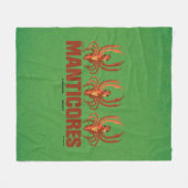 ベビーManticoresヴィンテージグラフィック フリースブランケット (正面(横))