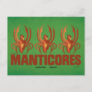 ベビーManticoresヴィンテージグラフィック ポストカード