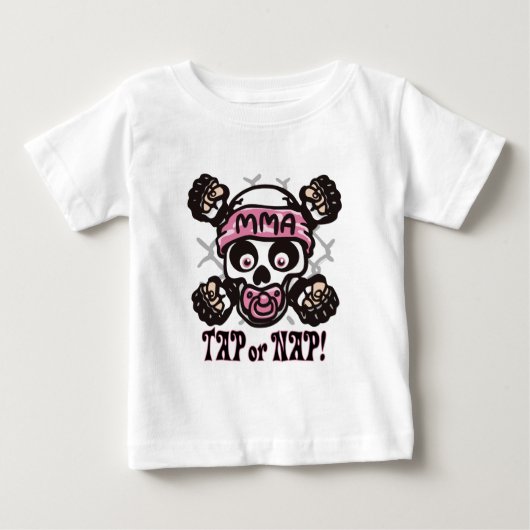 ベビーMMAスカルとビンキー ベビーTシャツ (正面)