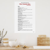 ベビーMSDSおもしろいポスター ポスター (キッチン)