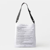 ベビーMSDSの冗談のバッグ クロスボディバッグ (裏面)