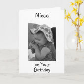 **ベビーNIECEの誕生日**カード カード (黄色い花)