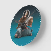 ベビーNIFLER™パイル ラウンド壁時計 (傾斜)