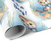 ベビーOtter Its a Boy Baby Shower ラッピングペーパー (ロールコーナー)