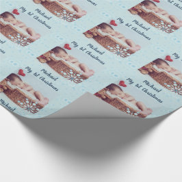 ベビーPHOTO GiftWrap - 1st Christmas Snowflaks ラッピングペーパー
