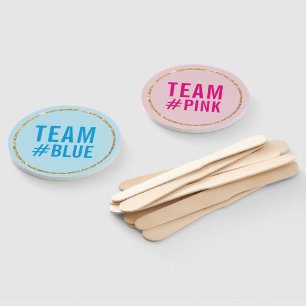 ベビーPHOTO PROP gender reveal blue boy pink girl ハンドファン