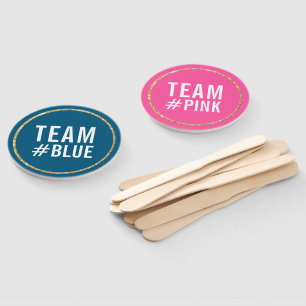 ベビーPHOTO PROP gender reveal blue boy pink girl ハンドファン