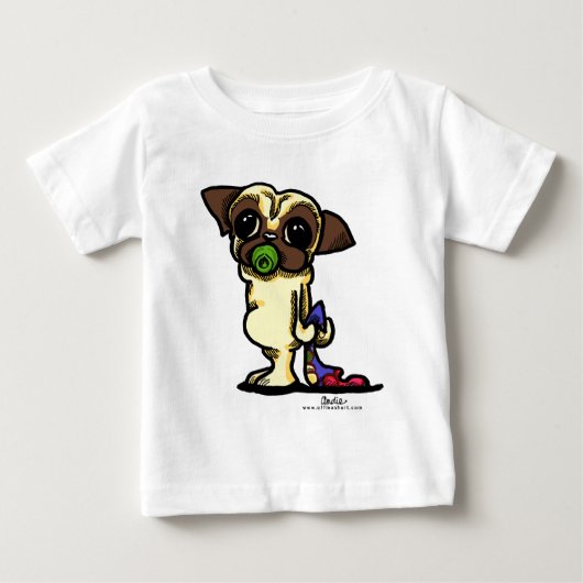 ベビーPUG {fawn} ベビーTシャツ (正面)