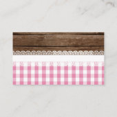 ベビーQおむつラッフルカード – ピンク エンクロージャーカード (裏面)