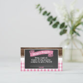 ベビーQおむつラッフルカード – ピンク エンクロージャーカード (スタンド正面)