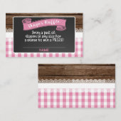 ベビーQおむつラッフルカード – ピンク エンクロージャーカード (正面/裏面)