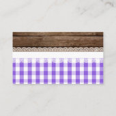 ベビーQおむつラッフルカード – 紫 エンクロージャーカード (裏面)