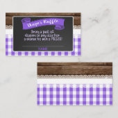 ベビーQおむつラッフルカード – 紫 エンクロージャーカード (正面/裏面)