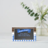 ベビーQおむつラッフルカード – 青 エンクロージャーカード (スタンド正面)