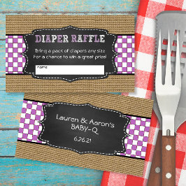 ベビーQおむつラッフルチケットパープル エンクロージャーカード