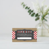 ベビーQおむつラッフルチケット/ニュートラルベビーシャワー エンクロージャーカード (スタンド正面)