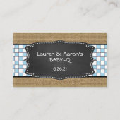 ベビーQおむつラッフルチケット/ BOYベビーシャワー エンクロージャーカード (裏面)