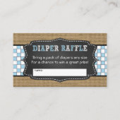 ベビーQおむつラッフルチケット/ BOYベビーシャワー エンクロージャーカード (正面)