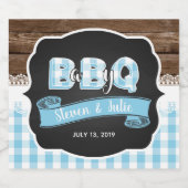 ベビーQきらめくワインラベル – ベビーブルー スパークリングワインラベル (シングルラベル)