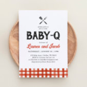 ベビーQカップル素朴ベビーシャワー招待状 招待状