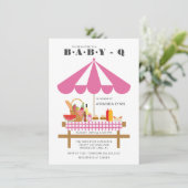 ベビーQガールズベビーシャワー招待状 招待状 (スタンド正面)
