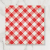 ベビーQギンガムとヒマワリありがとう赤 フェイバータグ (裏面)