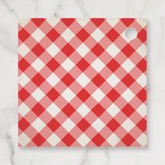 ベビーQギンガムとヒマワリありがとう赤 フェイバータグ (裏面)