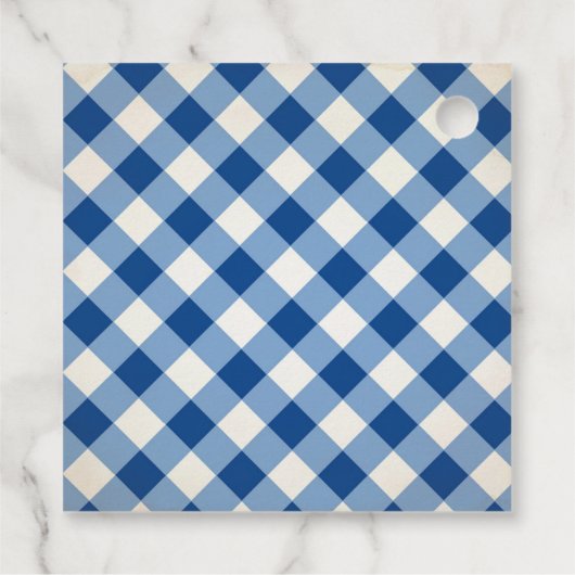 ベビーQギンガムアンドサンフラワーサンキューブルー フェイバータグ (裏面)